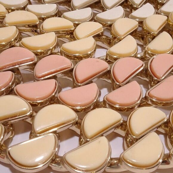 Lee Angel  Half-Moon Howlite and Steel bracelet NWT $198.00 CRM gold Neiman Marc - Picture 6 of 8